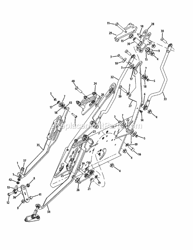 Control Assembly Diagram and Parts List for S6032-D 53BY8DU6750 Cub Cadet Sprayer